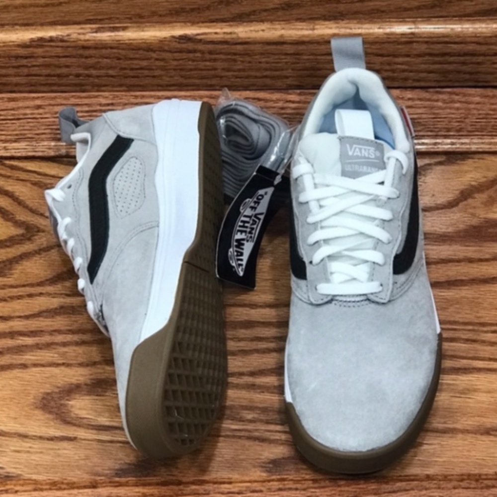 Vans UltraRange Pro Dr Drizzle White Grey Suede Skate Shoes VN0A3DOSLUY Mens 6.5 - Picture 4 of 7